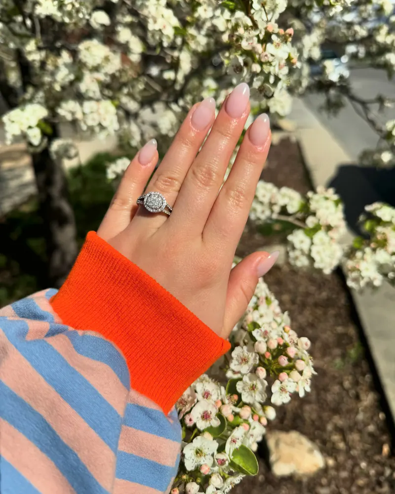 Soft Pink French: a soft pink ombré French set
